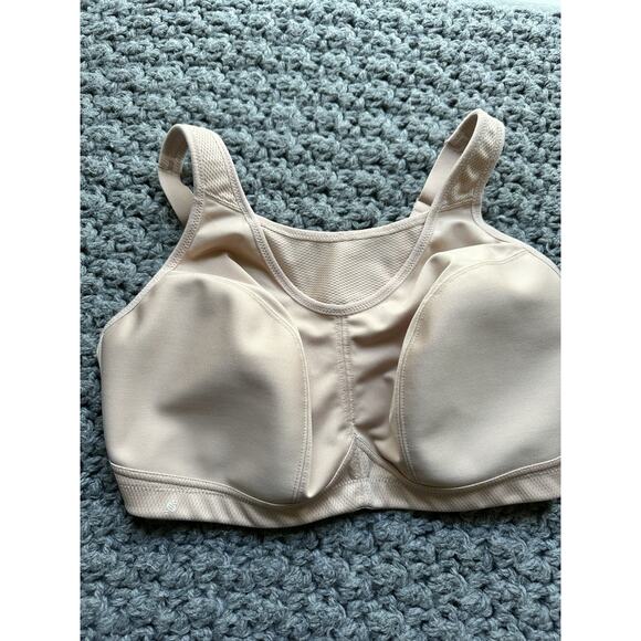 Glamorise Nude 40F US No-Bounce Camisole Sport Bra 1066 WireFree - Picture 3 of 7